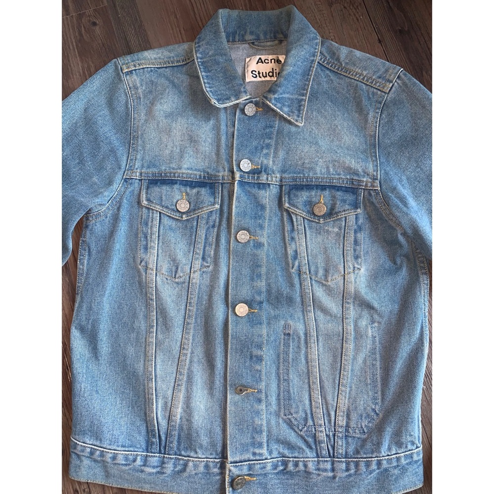 Acne “robin” denim jacket men’s size size 46 color mid blue - Picture 6 of 8